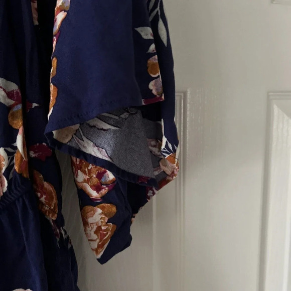 Xhilaration Womens Romper Jumper 4X Floral Boho Cottagecore Off The Shoulder - Picture 8 of 12